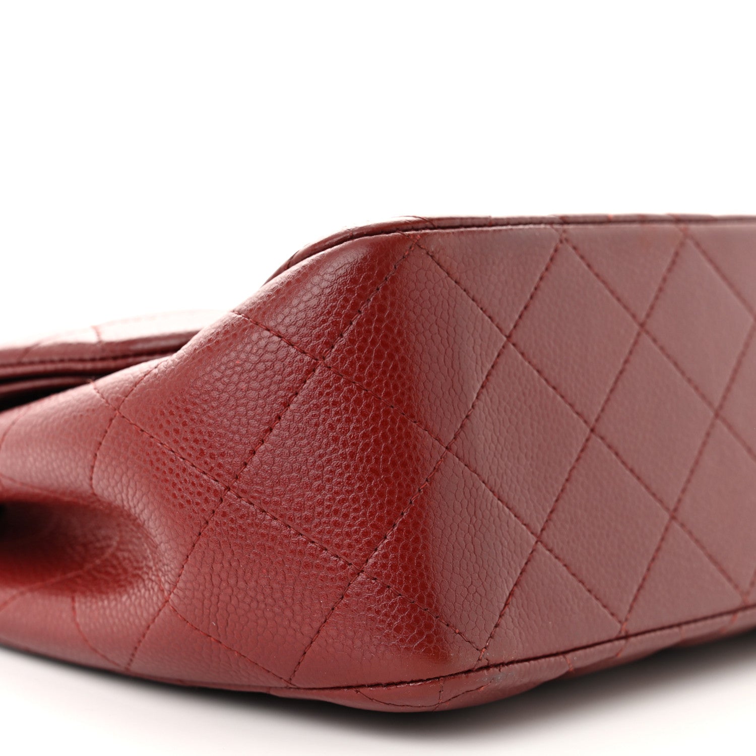 Chanel Caviar Quilted Jumbo Double Flap Dark Red 9 of 14