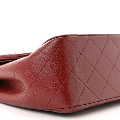 Chanel Caviar Quilted Jumbo Double Flap Dark Red 9 of 14