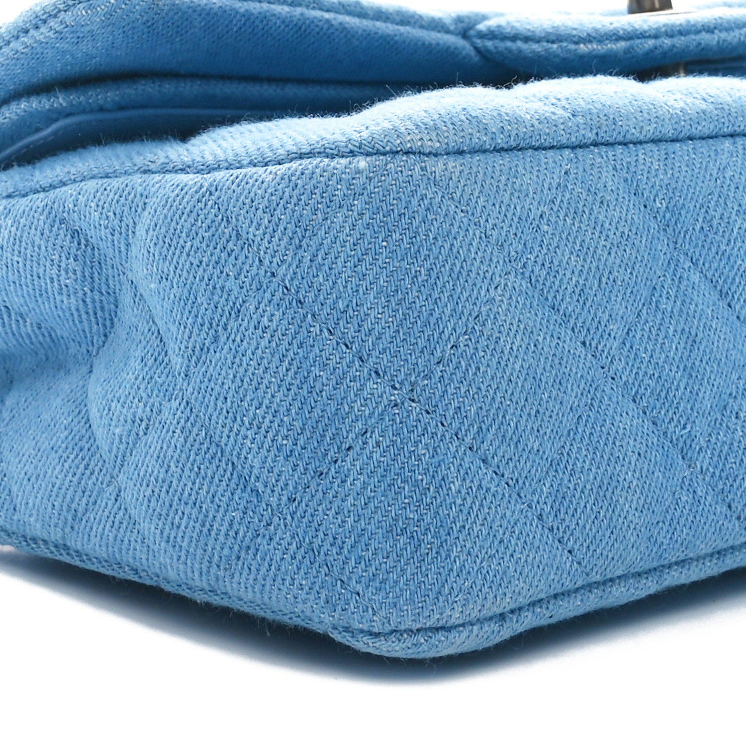Chanel Denim Quilted Small Double Flap Blue 9 of 11