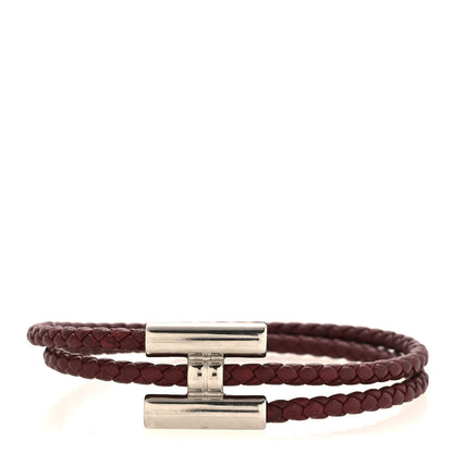 Hermes Swift Double Wrap Cord Tournis Tresse Bracelet T4 Terre 1 of 5