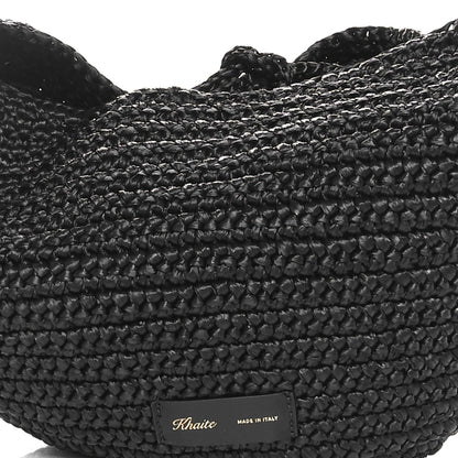 Khaite Raffia Olivia Hobo Black 7 of 9