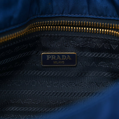 Prada Tessuto Nylon Saffiano Small Messenger Bag Blue 6 of 12