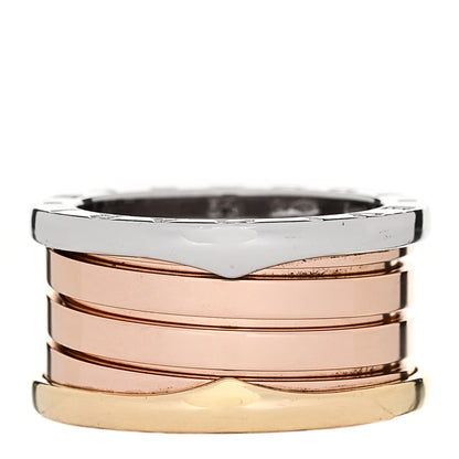 Bulgari 18K Rose White Yellow Gold B.Zero1 Four-Band Ring 51 5.75 1 of 7
