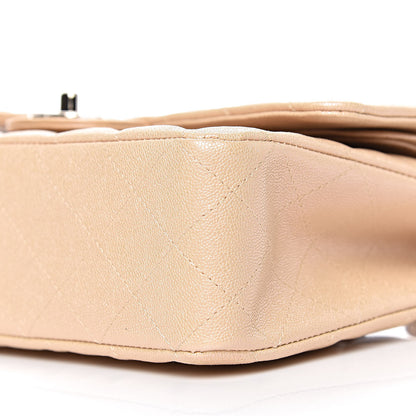 Chanel Iridescent Caviar Quilted Medium Double Flap Beige 10 of 12