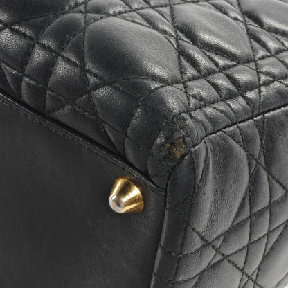 Christian Dior Lambskin Cannage Large Lady Dior Black 8 of 10