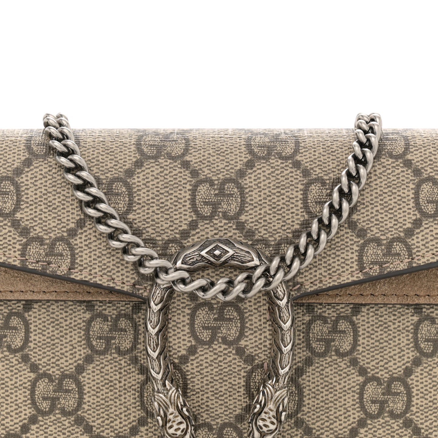 GG Supreme Monogram Super Mini Dionysus Shoulder Bag Taupe