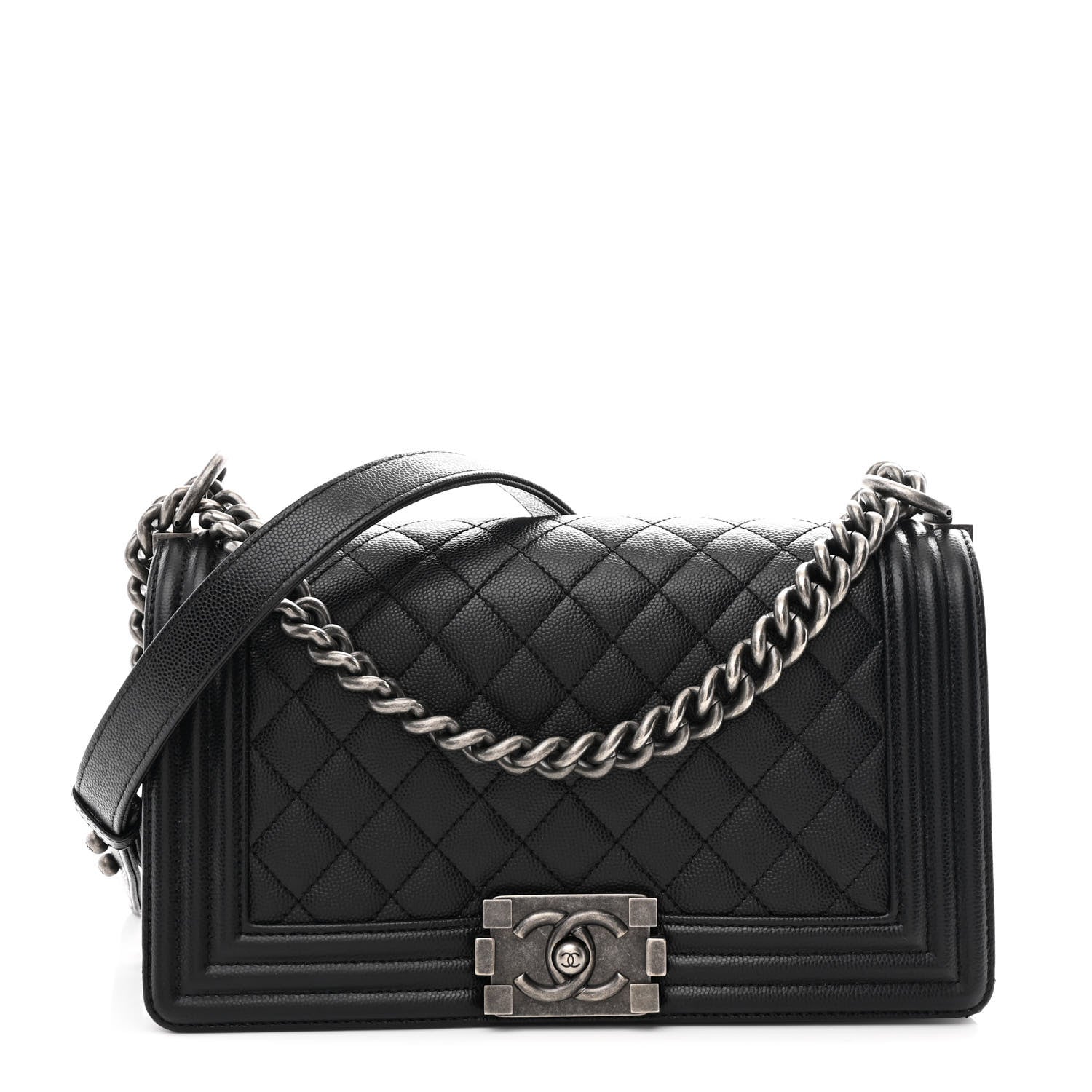 Chanel Caviar Quilted Medium Boy Flap Black 1 of 9