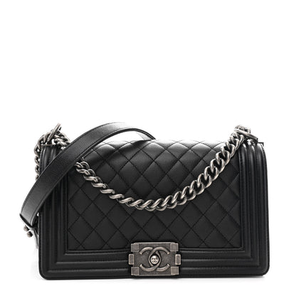 Chanel Caviar Quilted Medium Boy Flap Black 1 of 9