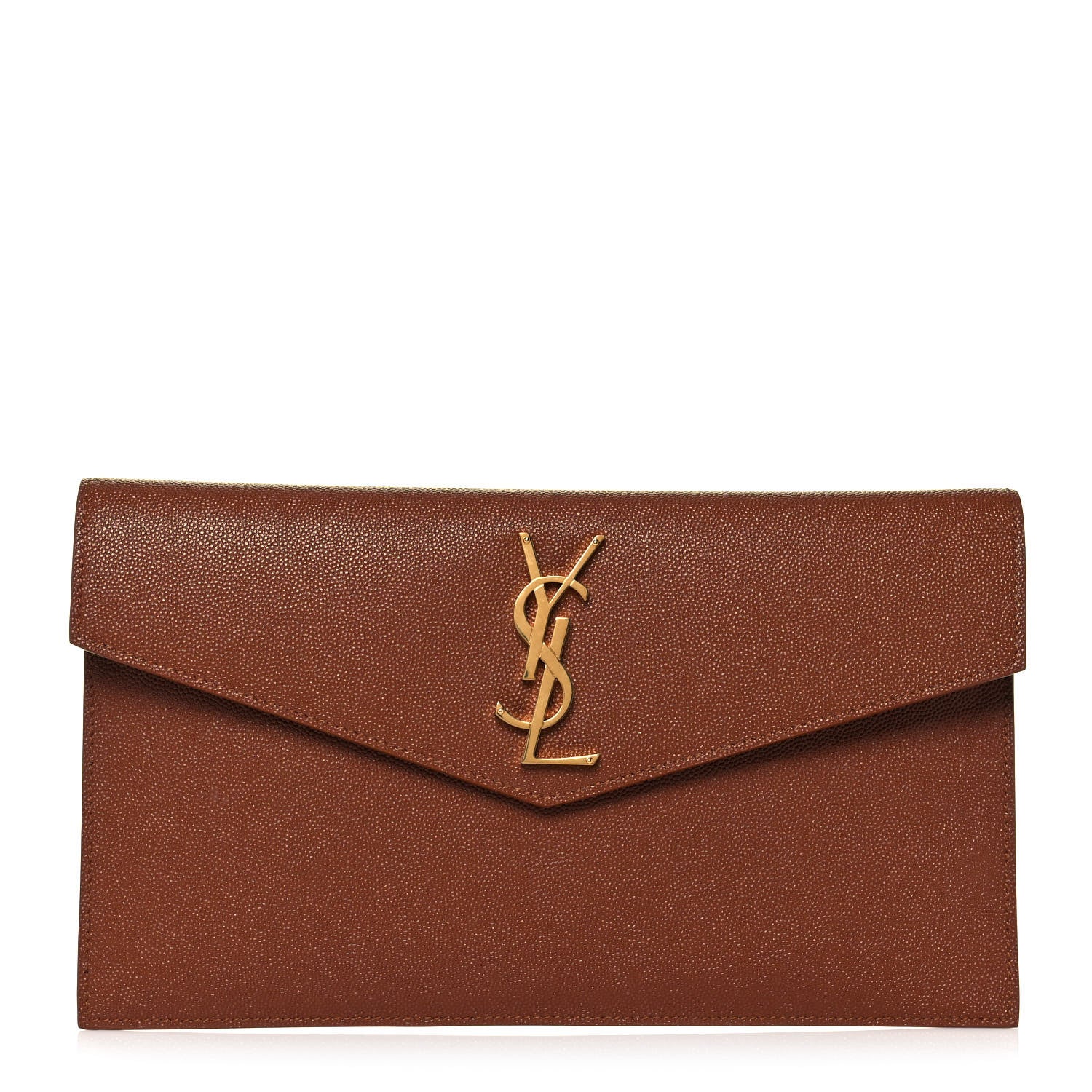 Saint Laurent Grain De Poudre Uptown Pouch Brick 1 of 12