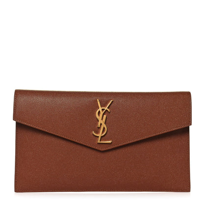 Saint Laurent Grain De Poudre Uptown Pouch Brick 1 of 12