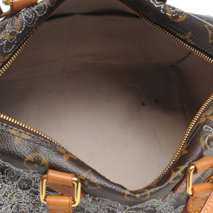 Louis Vuitton Monogram Dentelle Speedy 30 Silver 6 of 7
