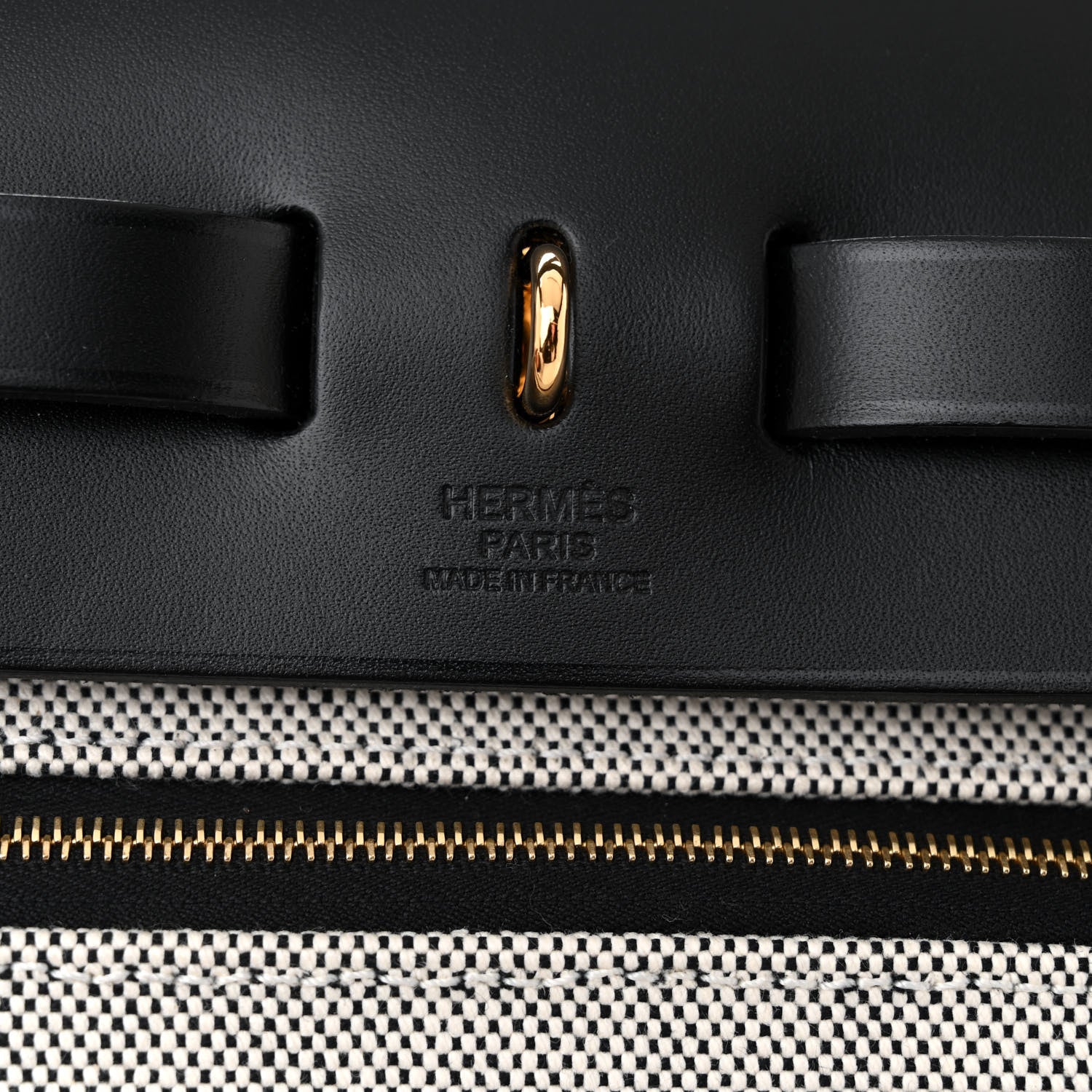 Hermes Toile H Berline Vache Hunter Herbag Zip PM 31 Black Ecru 7 of 12