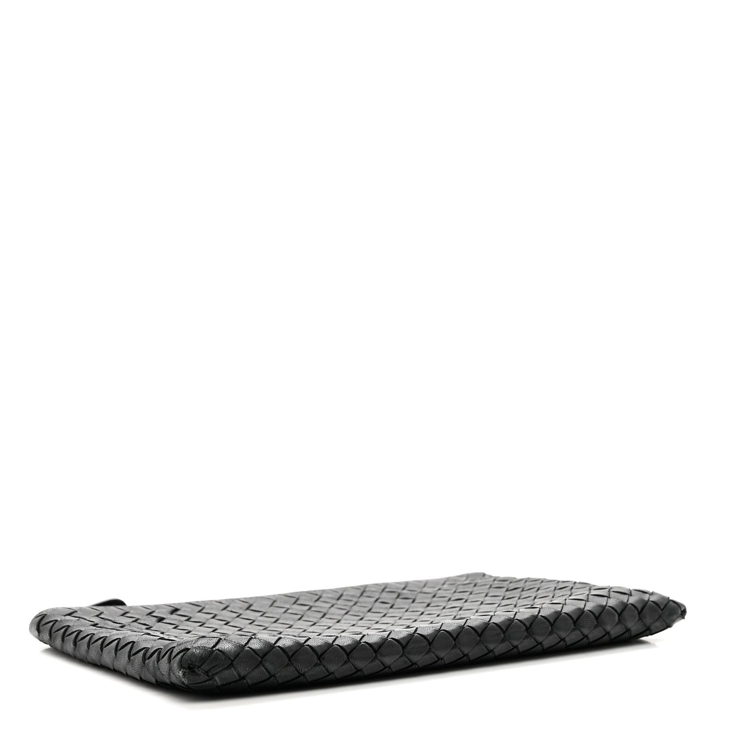 Nappa Intrecciato Medium Zip Pouch Black