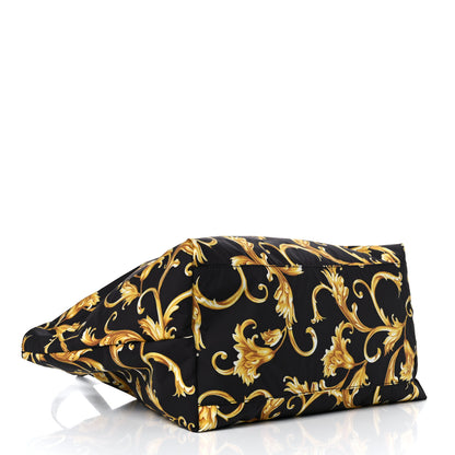 Versace Nylon Baroque Print Tote Black 5 of 10