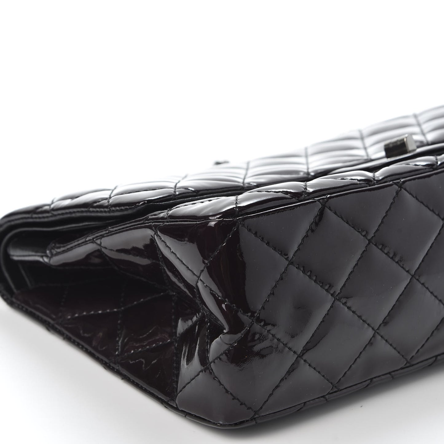 Patent Quilted 2.55 Reissue 227 Flap Black