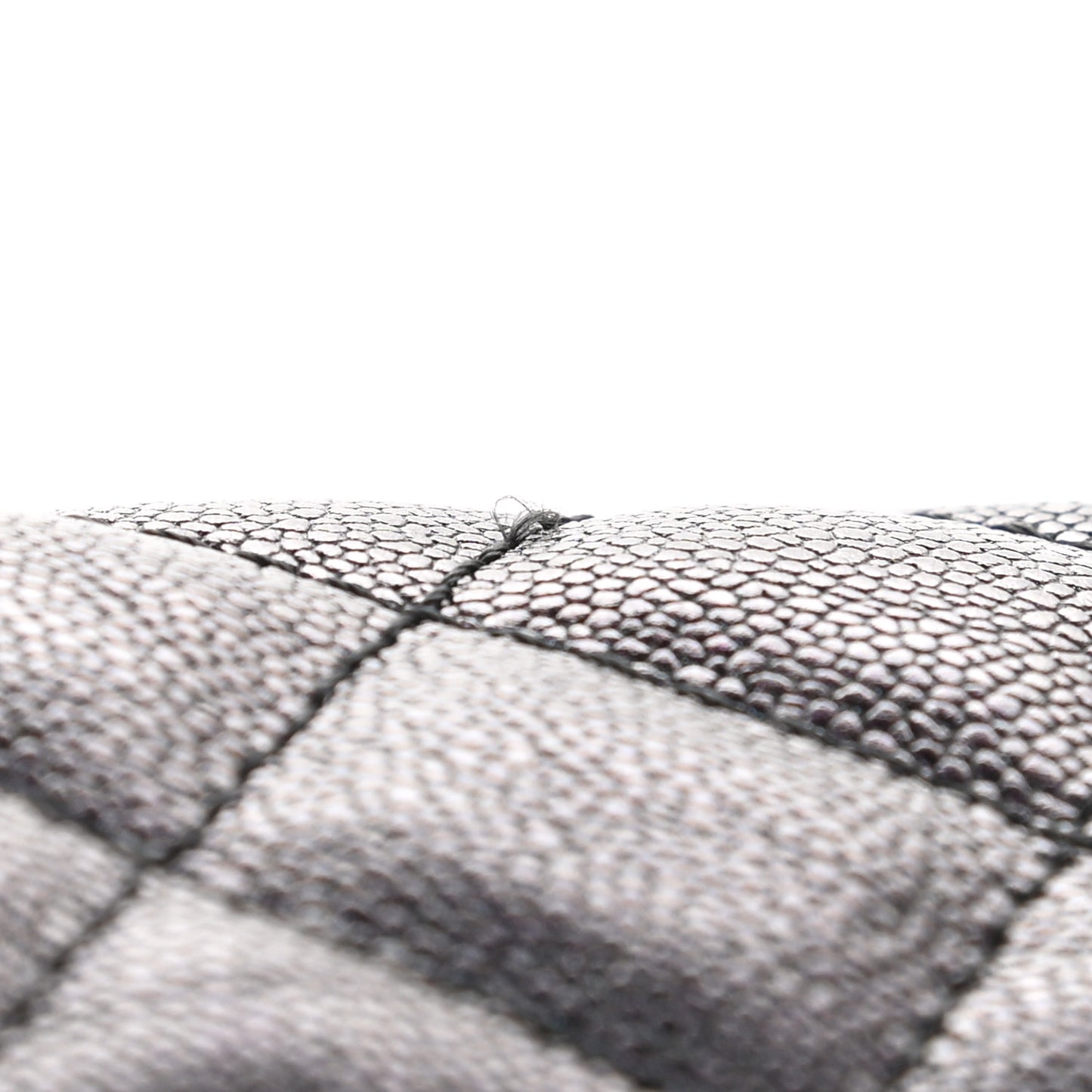 Iridescent Caviar Quilted Medium Flap Wallet Black