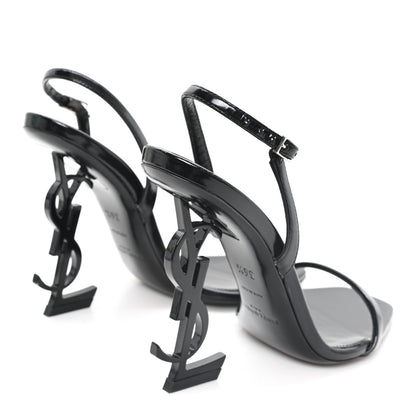 Saint Laurent Patent Calfskin Opyum 110 Sandals 36.5 Black 5 of 10