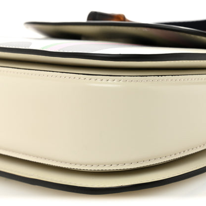 Gucci Calfskin Web Geometric Print Small Bamboo 1947 Top Handle Bag White Multicolor 10 of 12
