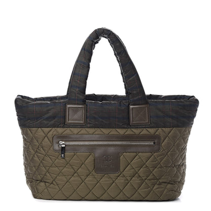 Chanel Nylon Quilted Medium Coco Cocoon Tote Khaki 1 of 10