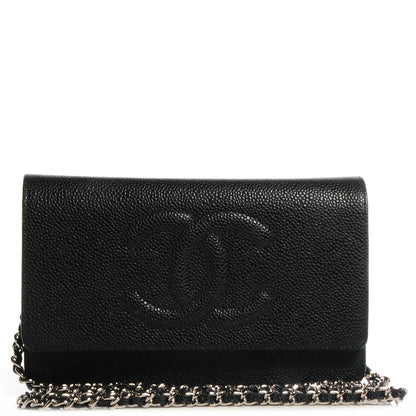 Chanel Caviar Timeless CC Wallet on Chain WOC Black 1 of 9