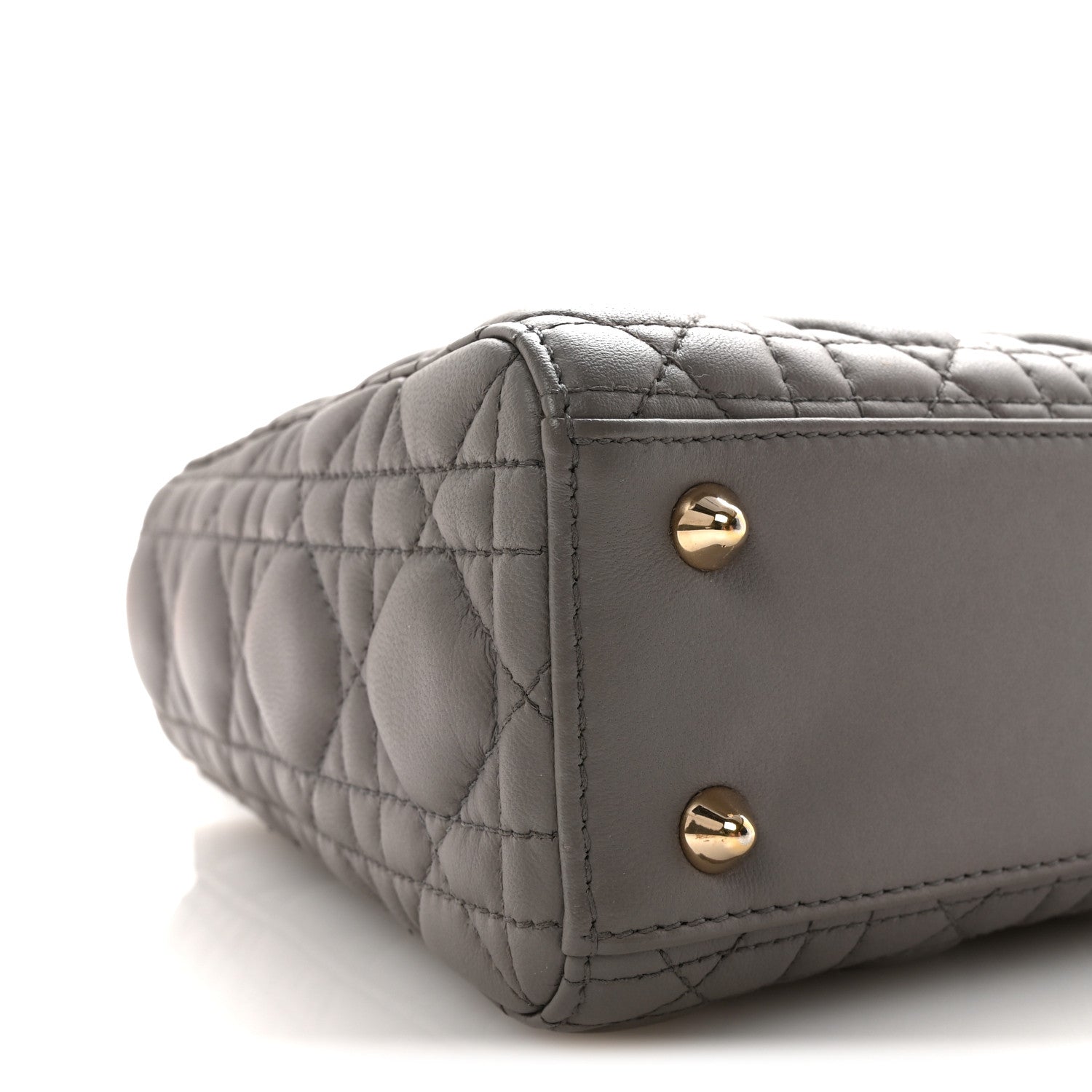 Christian Dior Lambskin Cannage Small Lucky Badges My Lady Dior Grey 8 of 9