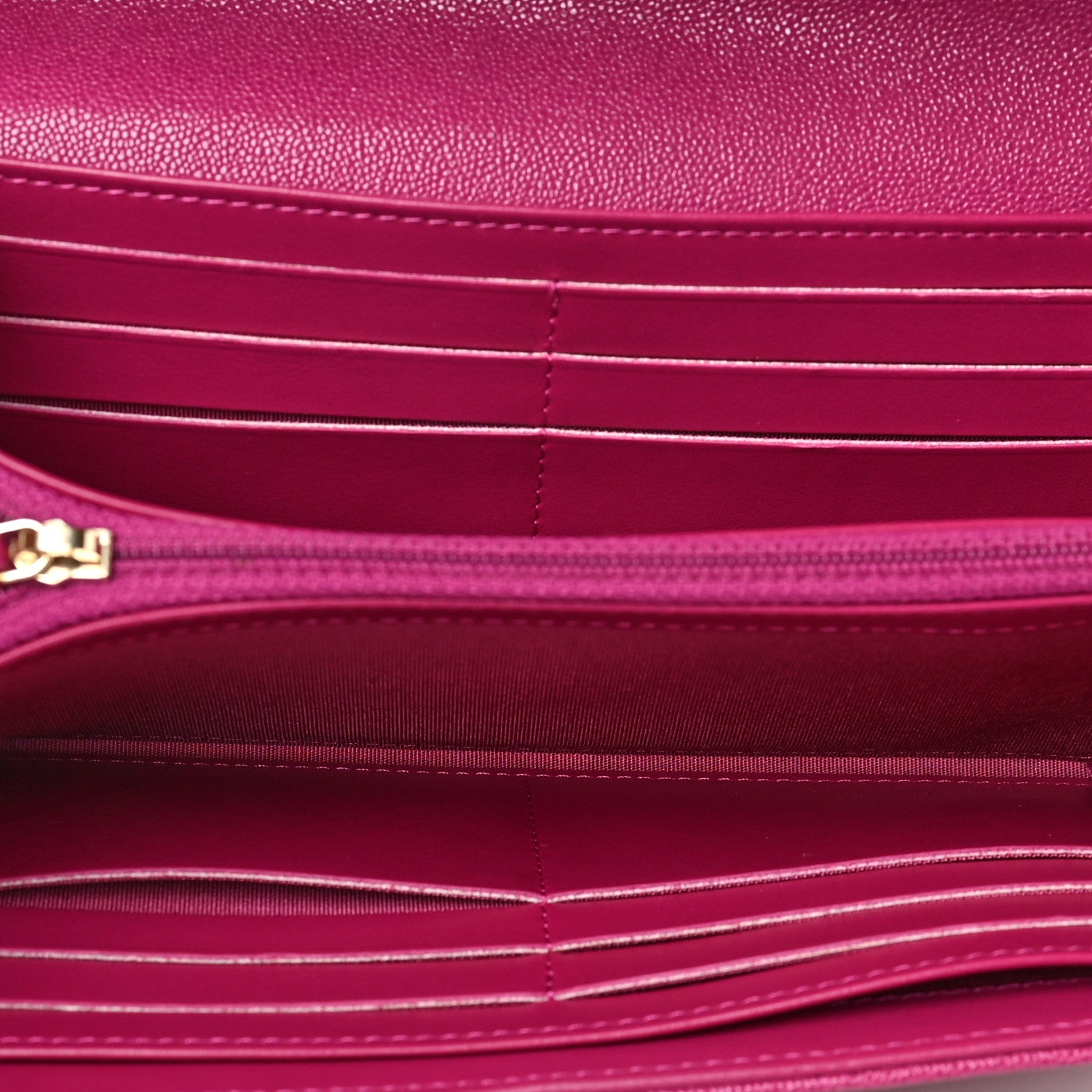 Chanel Caviar Quilted Large Boy Gusset Flap Wallet Fuchsia 5 of 9