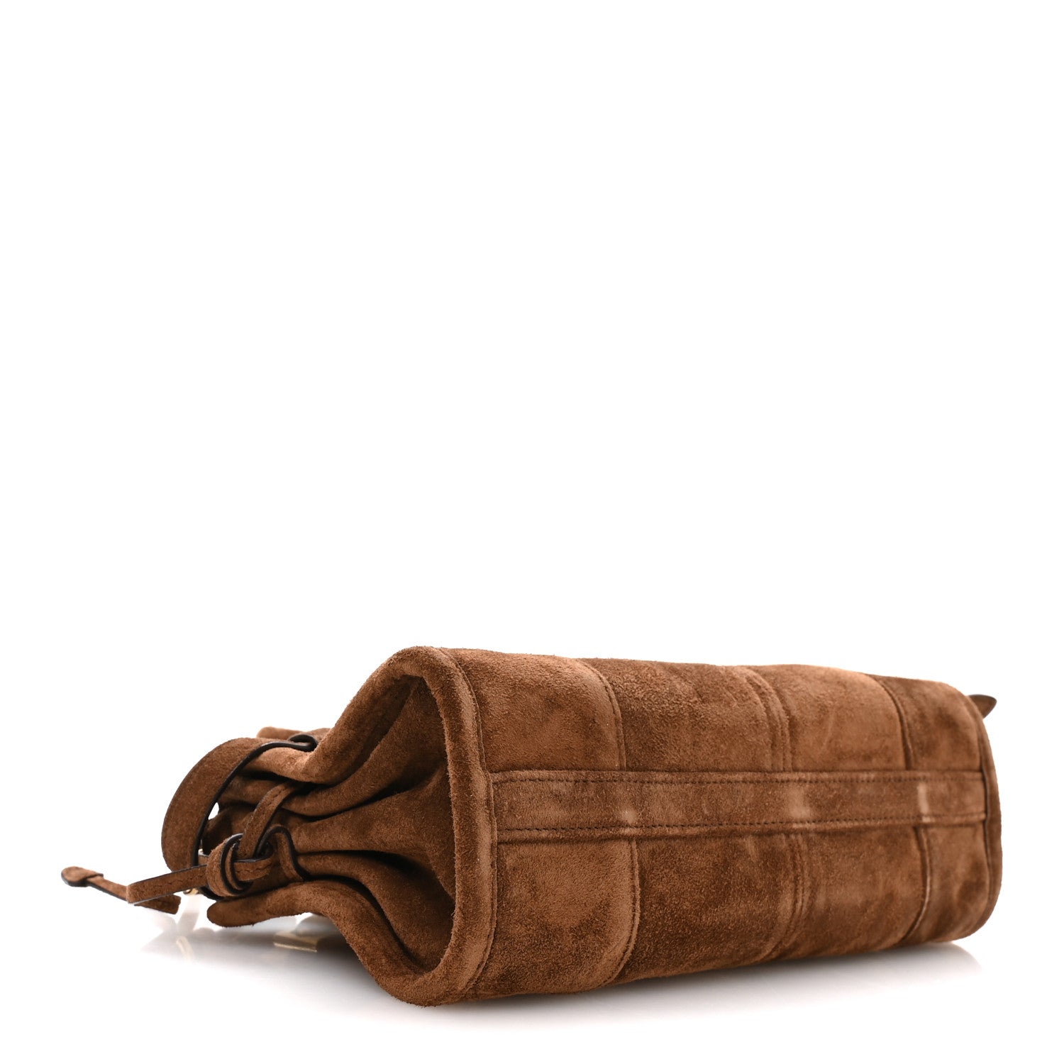 Prada Suede Triangle Mini Bonnie Shoulder Bag Cacao 4 of 11