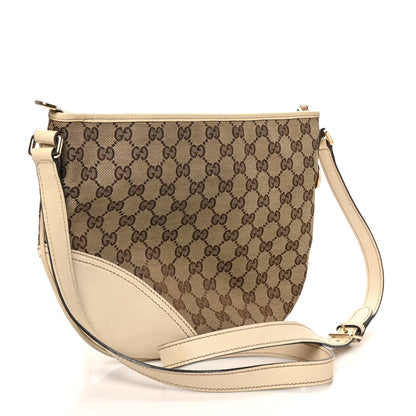 Gucci Monogram Medium New Britt Half Moon Hobo White 3 of 10