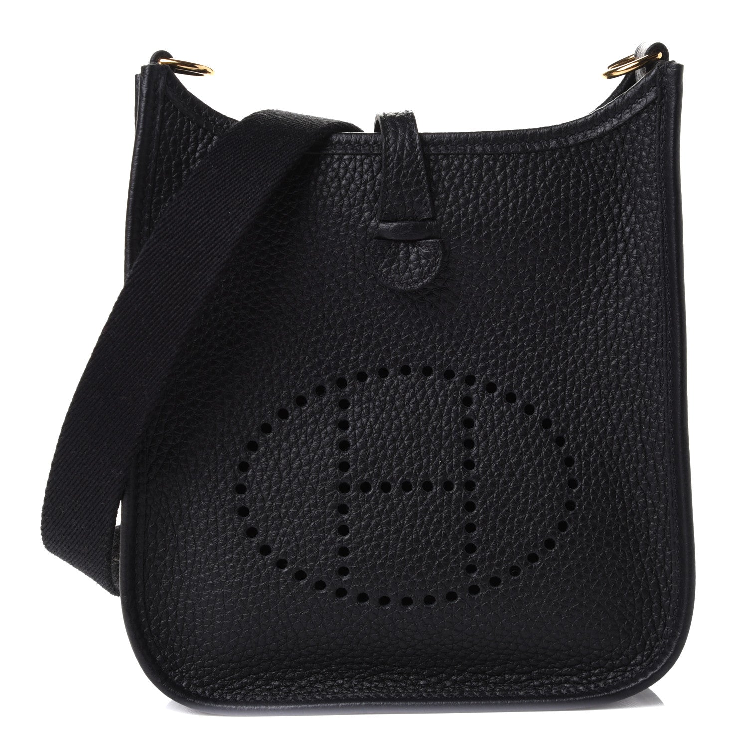 Hermes Taurillon Clemence Evelyne TPM Black 1 of 9