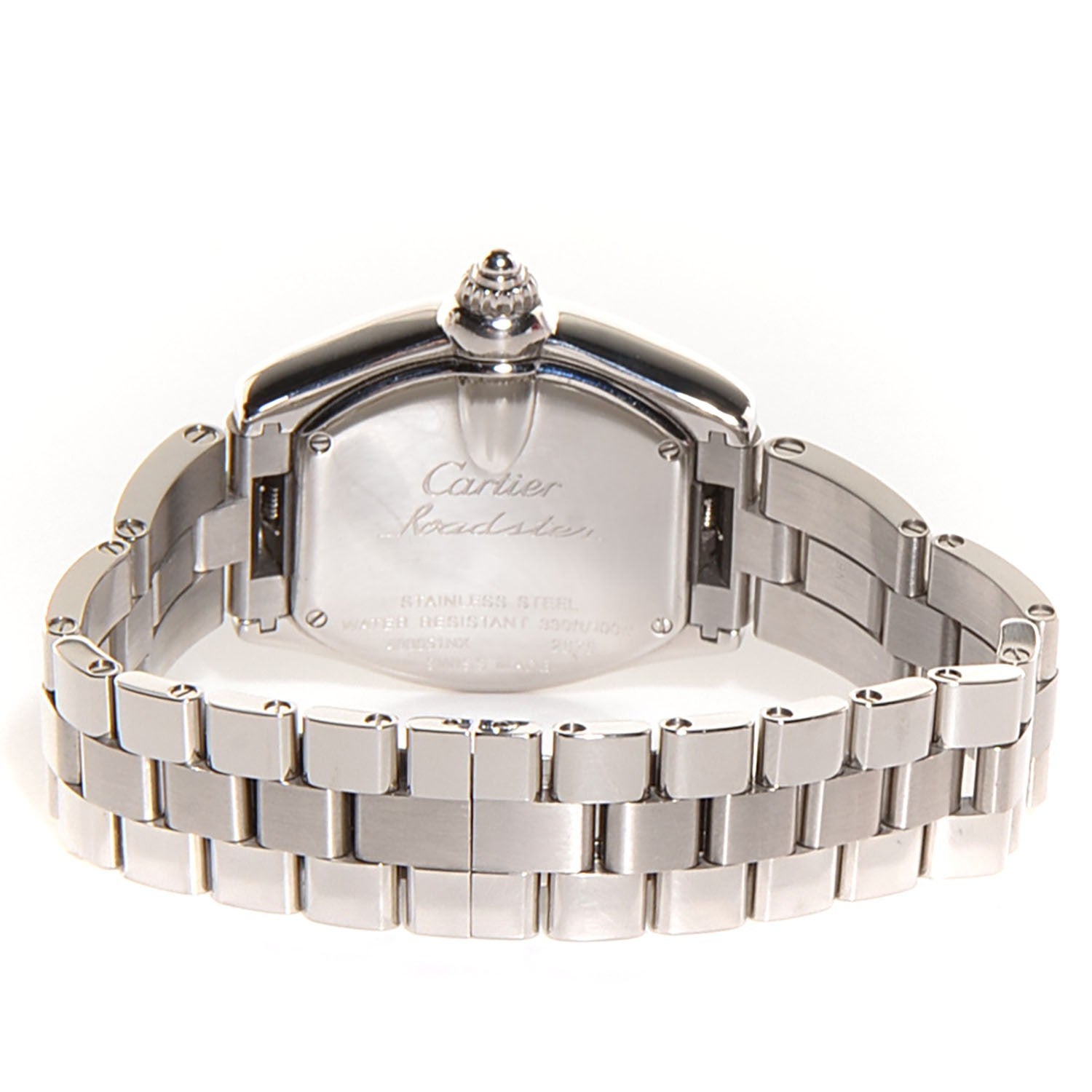 Cartier Stainless Steel Purple Mother of Pearl 31mm Roadster Quartz Watch 4 of 9