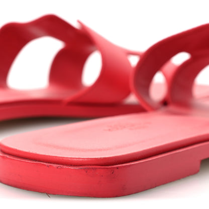 Hermes Box Calfskin Oran Sandals 39 Rouge Jaipur 14 of 14