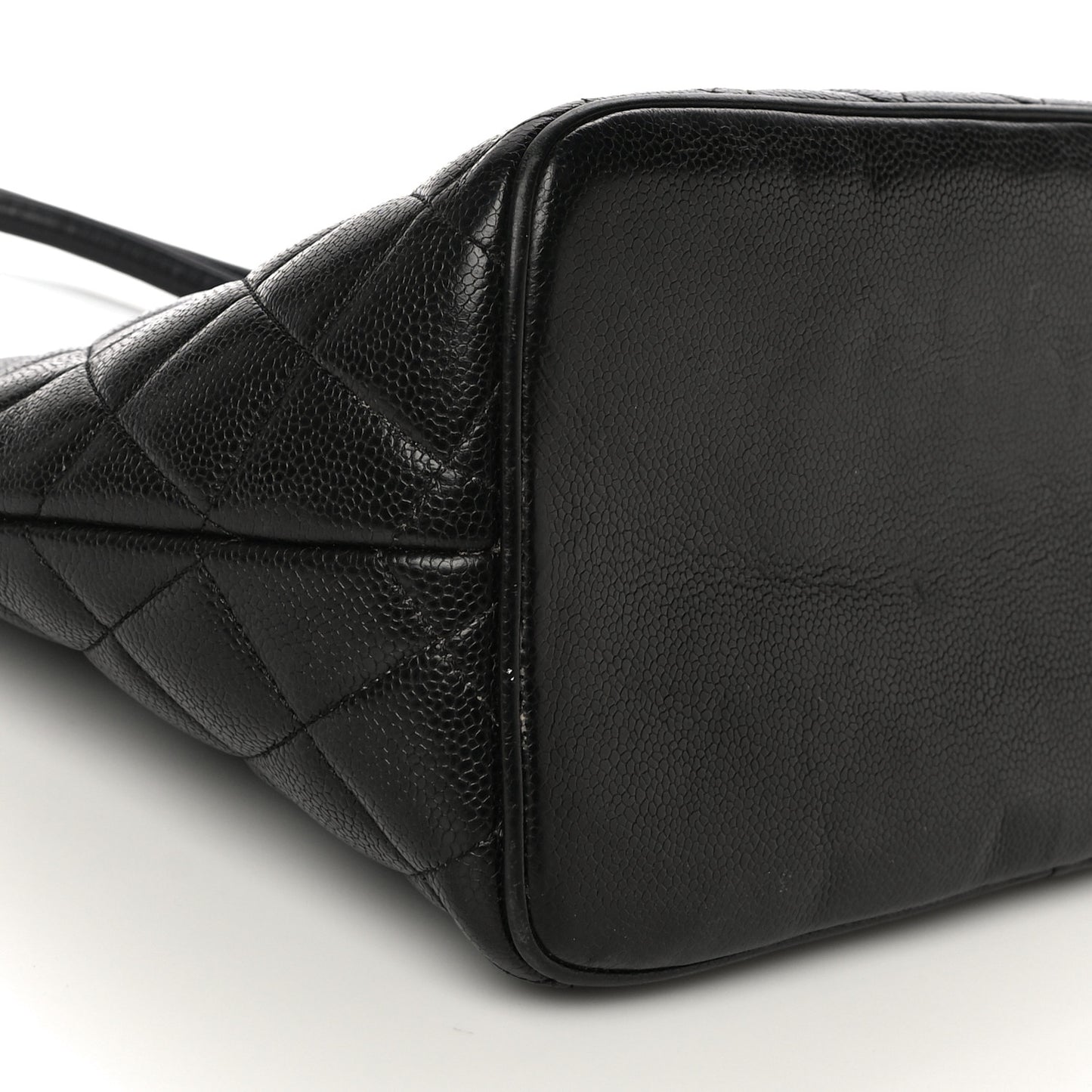 Caviar Quilted Medallion Tote Black