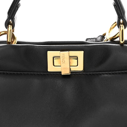 Fendi Nappa Mini Peekaboo Iconic Satchel Black 7 of 9
