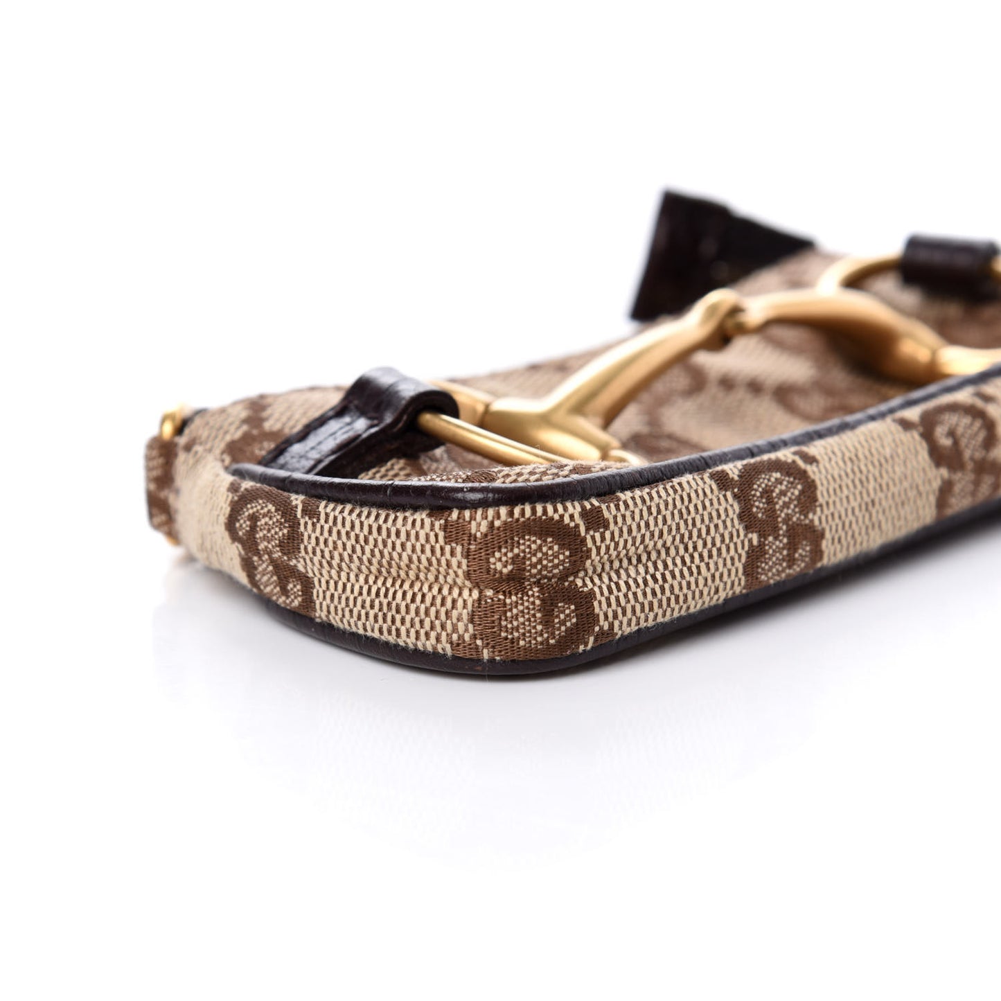 GG Monogram Horsebit Mini Coin Purse Brown