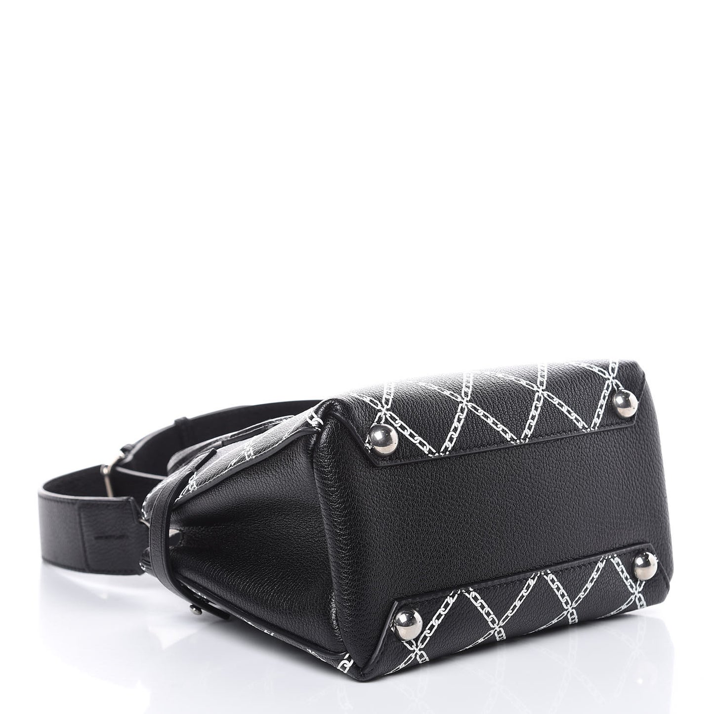 Goatskin Link Print Baby Banner Tote Black