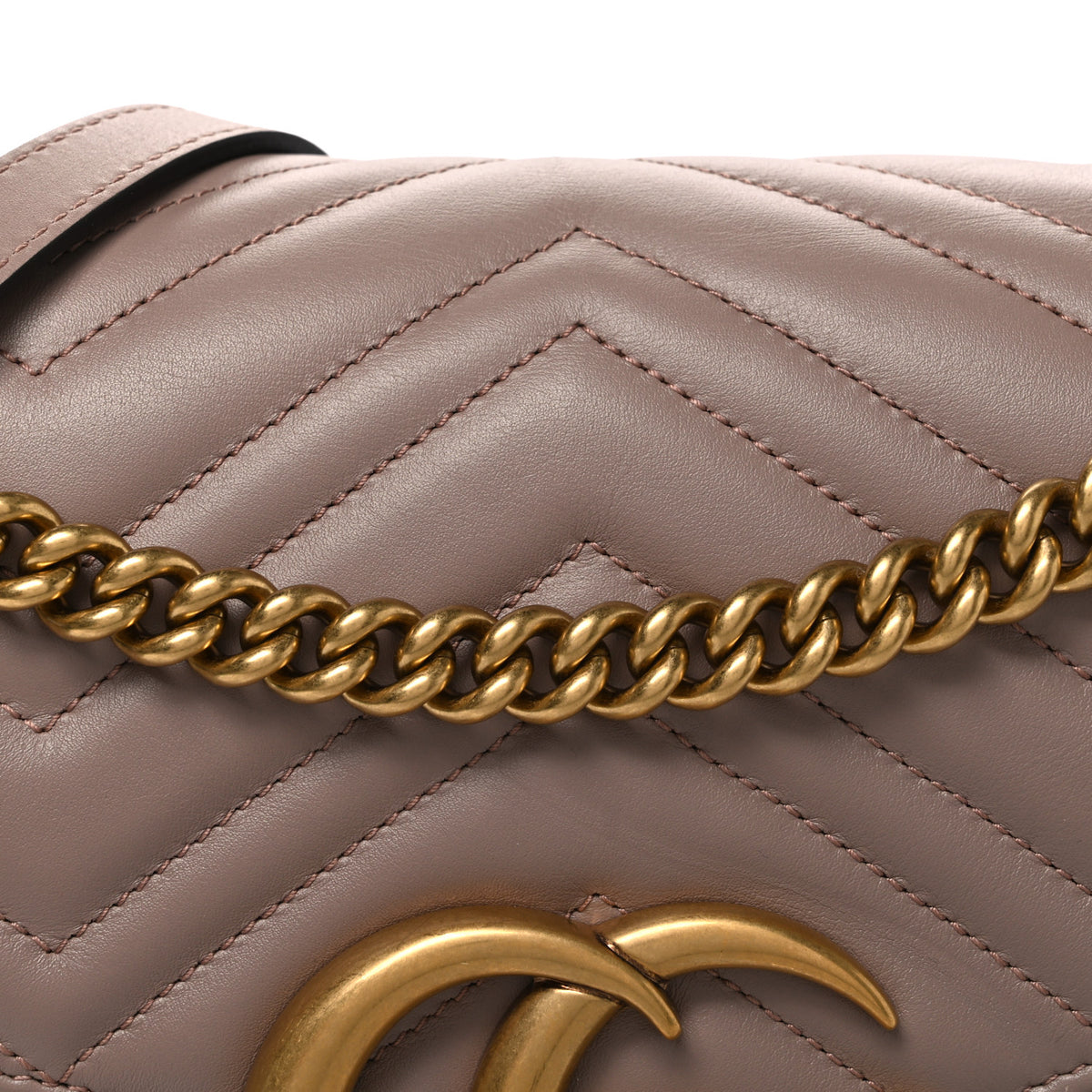Gucci Calfskin Matelasse Medium GG Marmont Shoulder Bag Porcelain Rose 8 of 10