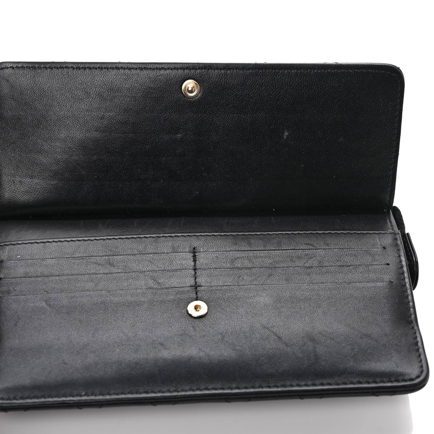 Chanel Lambskin Quilted All About Chanel Charm Wristlet Wallet Black 9 of 9