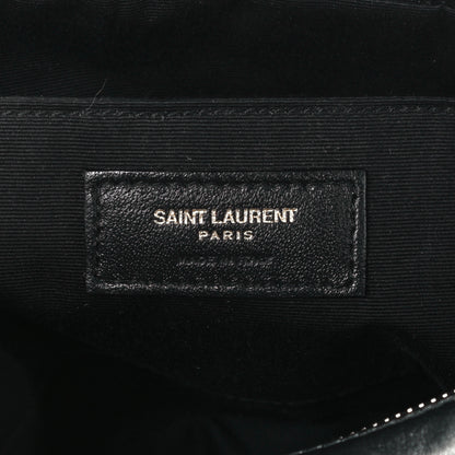 Saint Laurent Calfskin Matelasse Monogram Lou Camera Bag Black 6 of 10