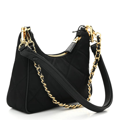 Prada Re-Nylon Saffiano Stitched Mini Re-Edition 1995 Chaine Shoulder Bag Black 3 of 10