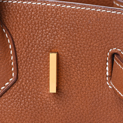 Hermes Natural Barenia Faubourg Birkin 30 Fauve 11 of 34