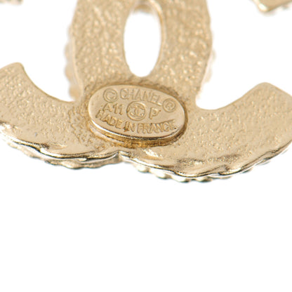 Chanel Enamel CC Earrings Gold Ivory 4 of 5