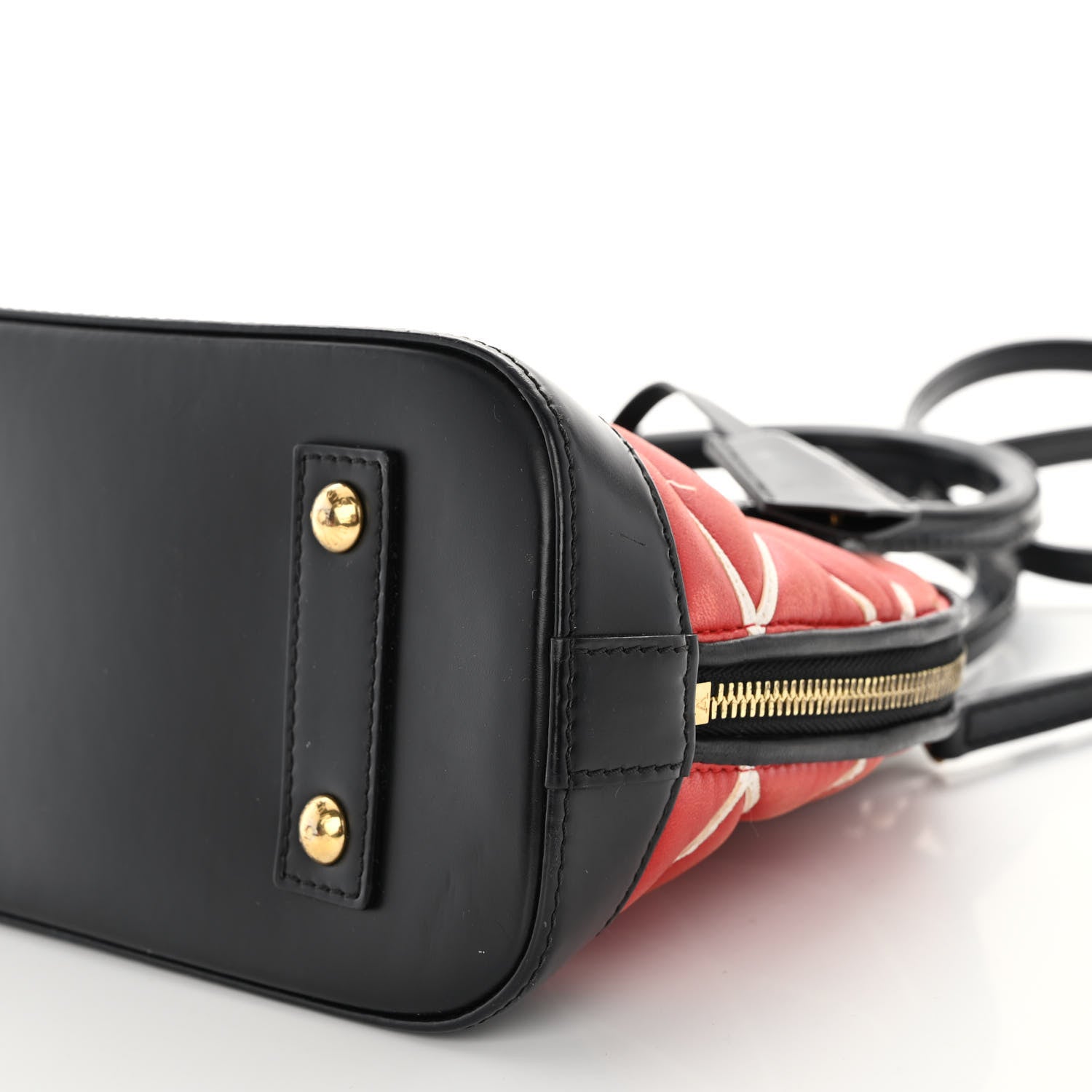 Louis Vuitton Lambskin Malletage Alma BB Rouge 9 of 9