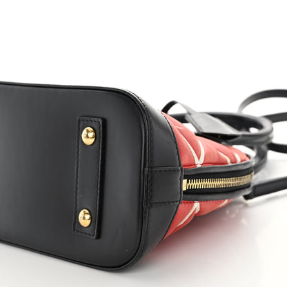 Louis Vuitton Lambskin Malletage Alma BB Rouge 9 of 9