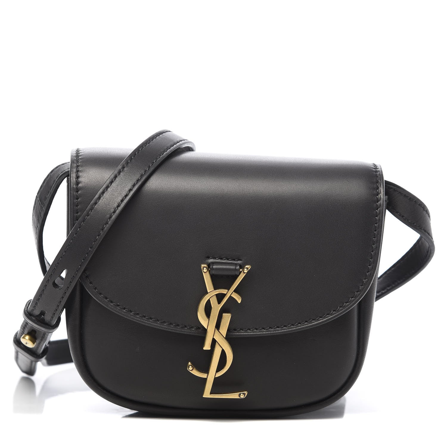 Saint Laurent Smooth Calfskin Mini Classic Monogram Kaia Satchel Black 1 of 15