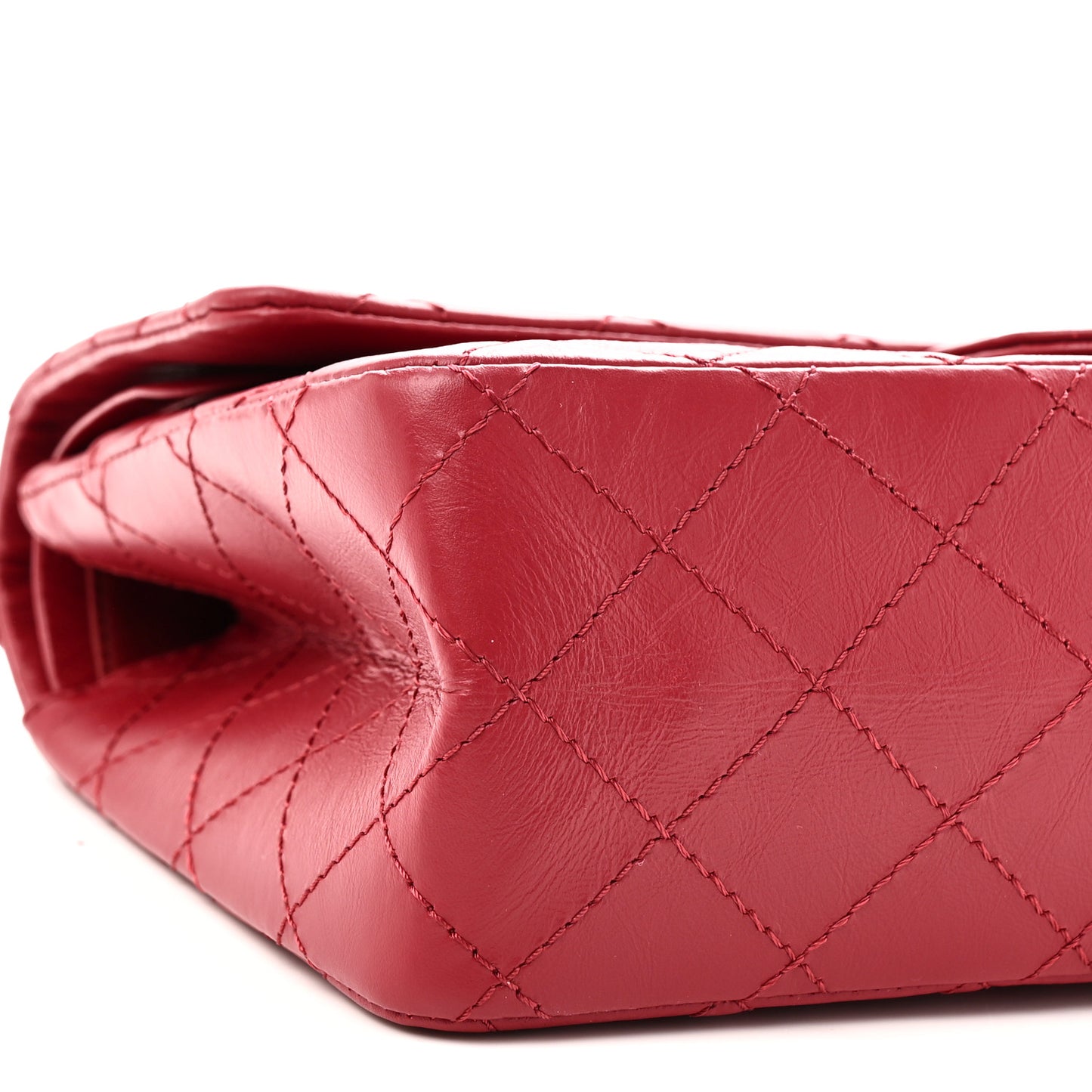 Aged Calfskin Quilted 2.55 Reissue 226 Flap Red