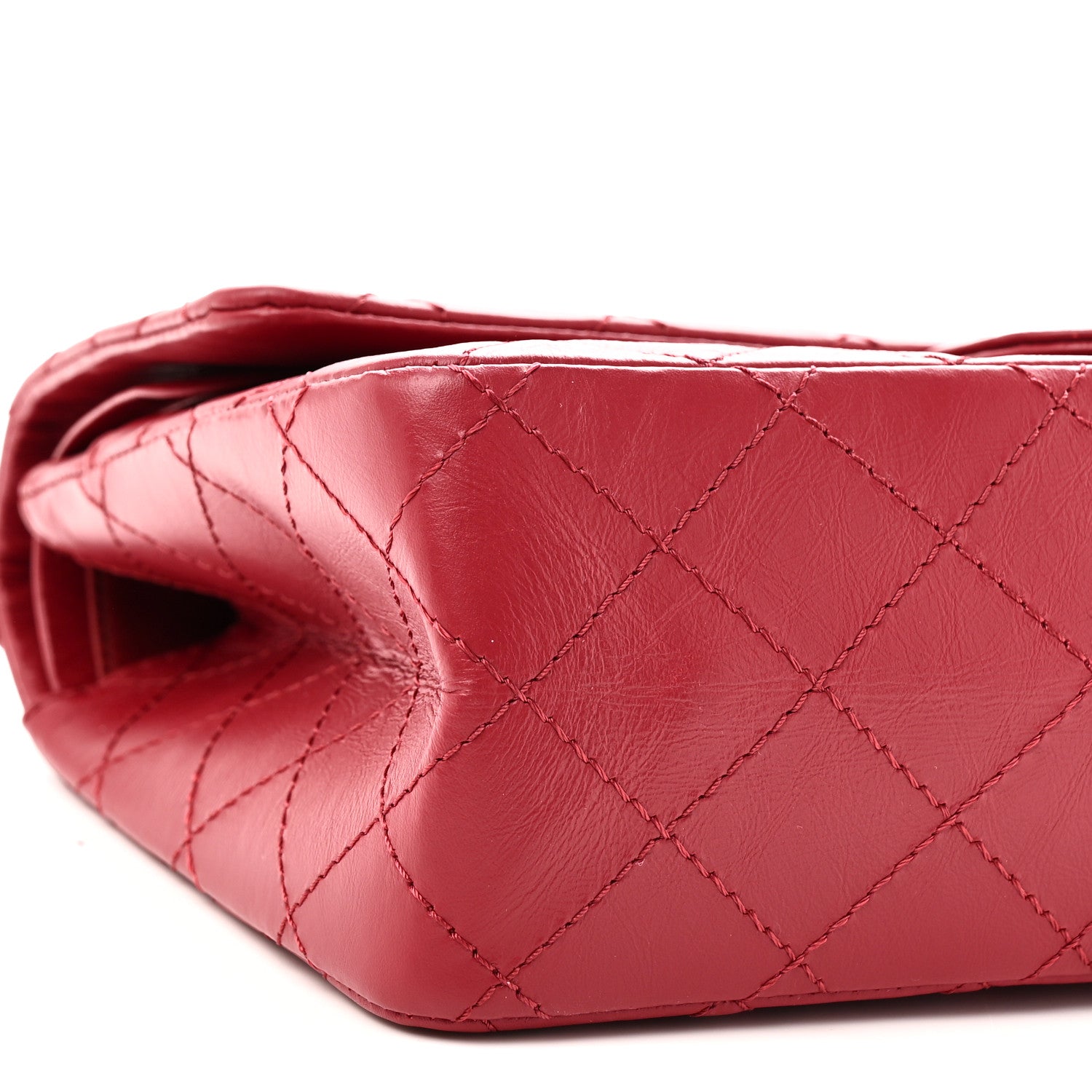 Chanel Aged Calfskin Quilted 2.55 Reissue 226 Flap Red 9 of 11