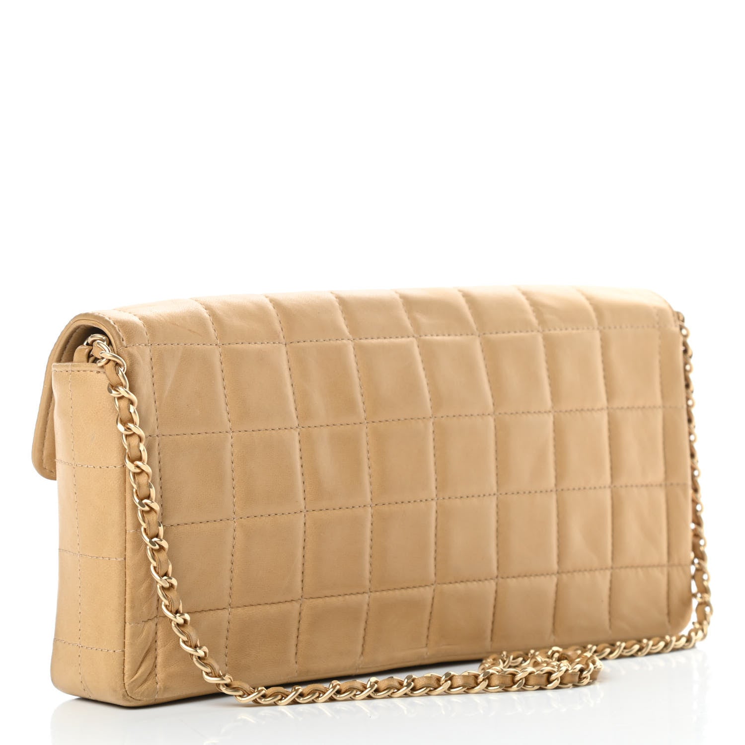 Chanel Lambskin East West Chocolate Bar Flap Beige 2 of 16