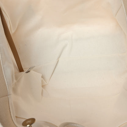 Chanel Canvas Pearl Medium Deauville Tote Ecru Beige 5 of 11
