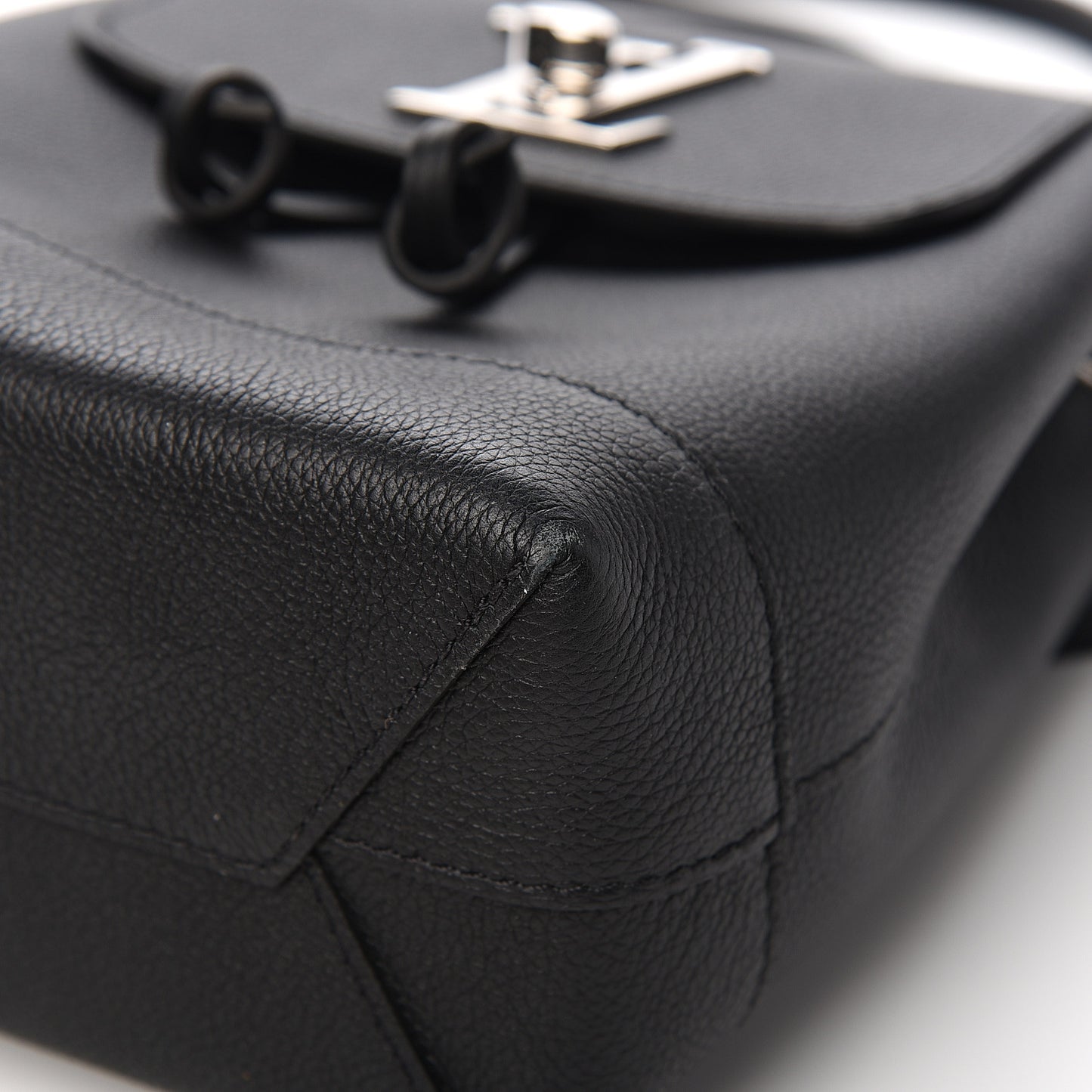 Calfskin Lockme Backpack Black