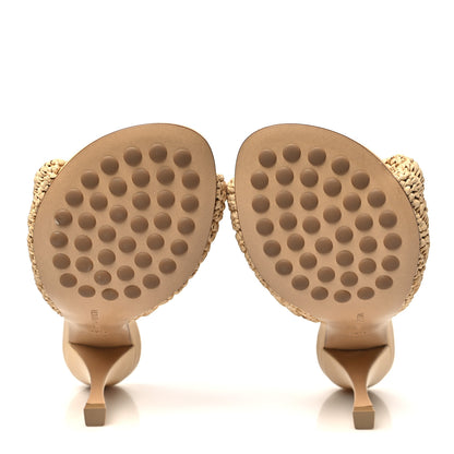 Bottega Veneta Raffia Blink Mule Sandals 39.5 Natural 6 of 8